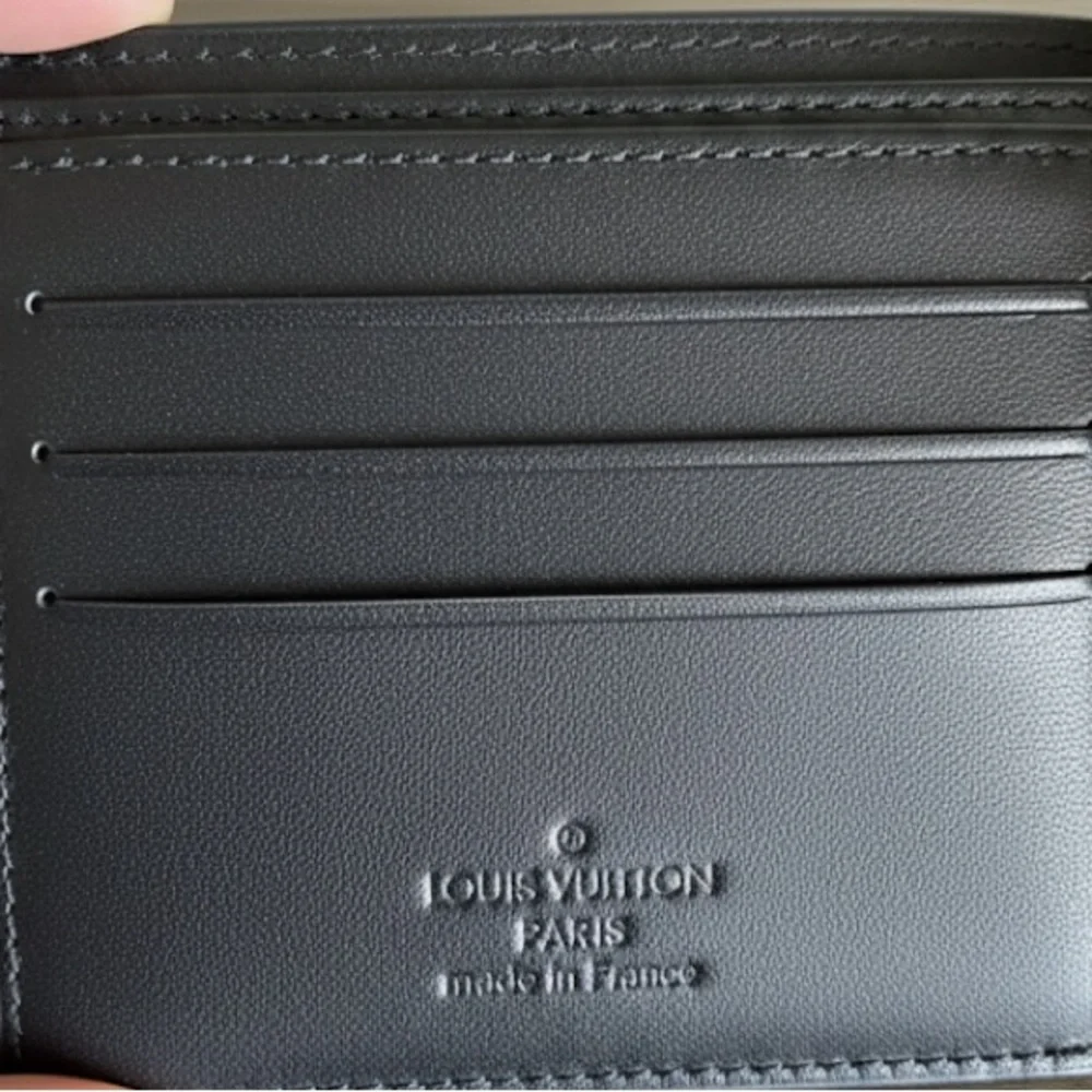 Louis Vuitton Multiple Wallet Black Monogram Shadow Leather M62901 Bifold - Picture 5 of 7